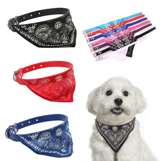 Chic Black Bandana Pet Collar – Stylish, Lightweight & Comfy for Small Dogs & Cats
