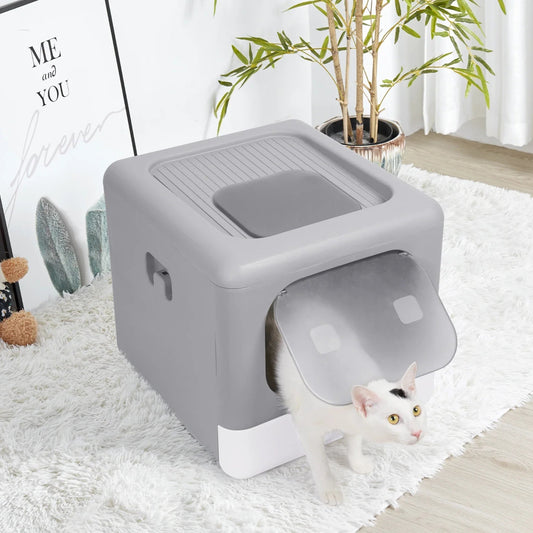 Romsley Enclosed Cat Litter Box with Tray
